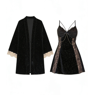 【耀黑女王】吊带睡衣女爆款2026新款女大性感高级感纯欲风睡裙