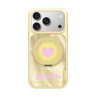 波漾爱心黄适用苹果17手机壳iphone17promax新款13磁吸16promax带旋转支架17pro支点16pro高级感15女14外壳12