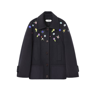 IMMI 25秋冬新品 羊绒双面呢绣花衬衫式外套/夹克/裤子 SOLSOL