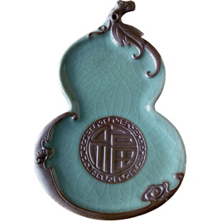 葫芦盘子 寿桃壶承 放茶食碟子 盘香香炉陶瓷香熏炉家用线香香插