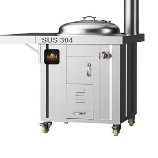 304不锈钢柴火灶家用农村烧木柴无烟大锅台特厚户外土灶移动火炉