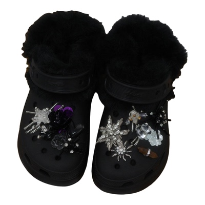 Mkop洞洞鞋毛绒棉内胆鞋套适配厨师鞋Cross/Crocs卡骆驰泡芙云朵