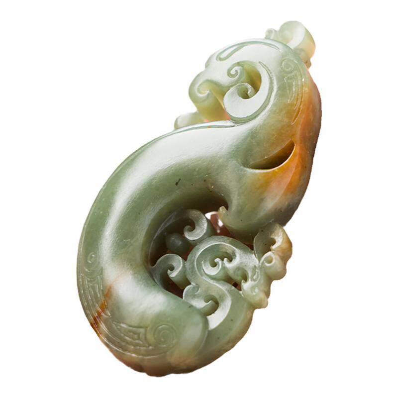 椴树林河磨玉凤求凰玉佩