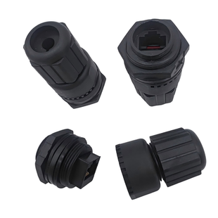 M25CAT5CAT6面板对接屏蔽网络线超防水连接器/六类以太网RJ45接头