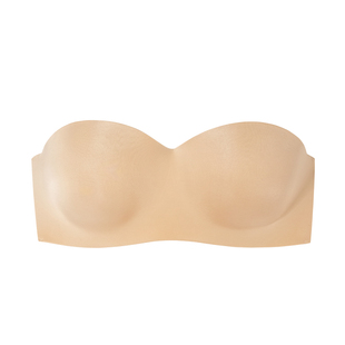 奶糖女孩蹦迪杯无肩带内衣女抹胸防滑聚拢胸罩美背无痕大胸文胸夏