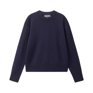 【韩国明星同款】佐丹奴针织衫女纯羊毛纯色宽松圆领毛衣05355718