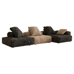 PAULJOHN2025新款意式轻奢进口布艺沙发别墅客厅组合模块棉麻沙发