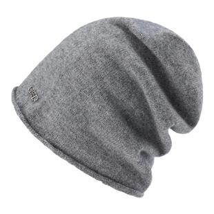 ELLE100%绵羊毛针织帽女士单层薄款月子冷帽堆堆帽毛线帽子显脸小