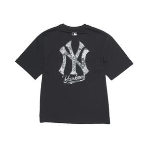 MLB官方 男女同款街头复古腰果花背标凉感宽松T恤26夏季新款TSX07