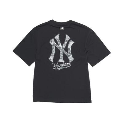 MLB官方 男女同款街头复古腰果花背标凉感宽松T恤26夏季新款TSX07