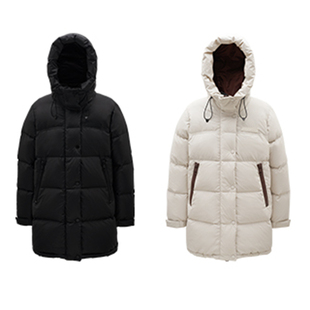 反季热卖LINC金羽杰羽绒服女中长款简约通勤面包服Y23603326