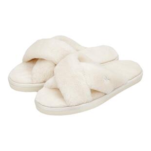 hotmarzz/黑玛毛毛拖鞋女外穿新款秋冬厚底交叉黑色毛毛棉拖