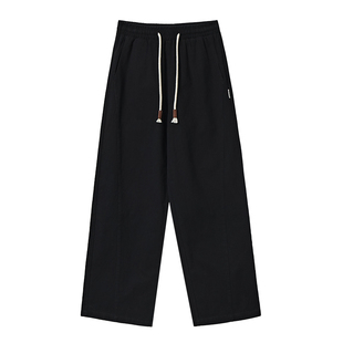 回力纯棉裤子男款春季2026新款直筒工装裤男士宽松阔腿休闲长裤男