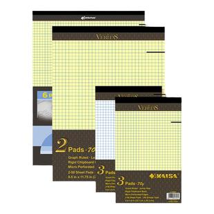 凯萨KAISA方格笔记本A4拍纸本草稿本a5方格本思维导图网格本大学生格子活页纸带孔像素格草稿纸记事本