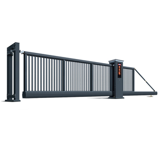 电动悬浮门平移门工厂房小区单位门口铝合金伸缩门直线无轨电动门