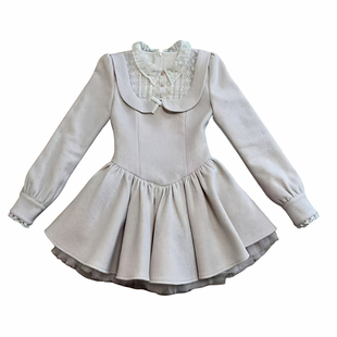 越韩小鱼Musefish 璀璨千金粉色 烫钻礼服裙子蕾丝收腰蓬蓬公主裙