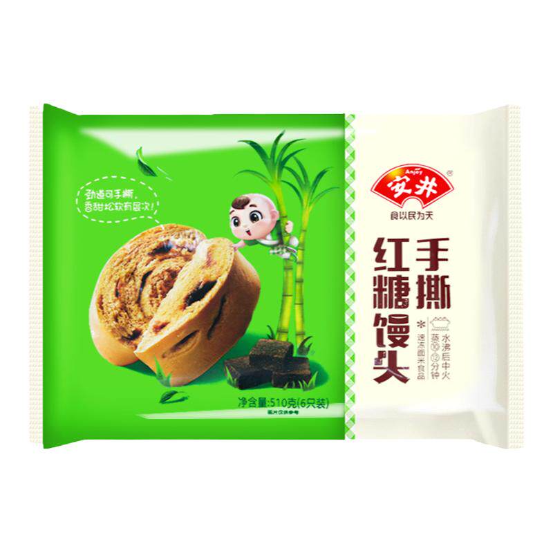 安井手撕红糖馒头极速冷冻保鲜