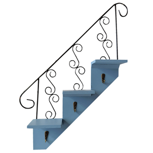 美式创意楼梯花架幼儿园阶梯壁饰咖啡馆服装店铺墙面装饰壁挂隔板