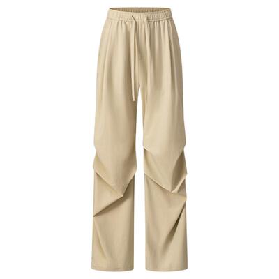 CLIMAX VISION轻薄户外运动防泼水弹力打褶伞兵裤直筒宽松长裤