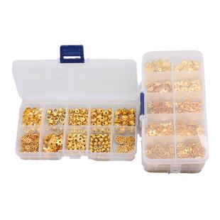 镀银镀金古银藏银珠子花托隔珠散珠挂坠制作手链项链材料diy配件