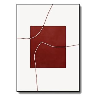 红色抽象装饰画客厅沙发背景墙玄关挂画巨幅极简落地画壁画大尺寸