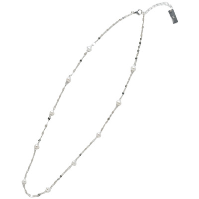 超闪S925银珍珠项链高级感锁骨链