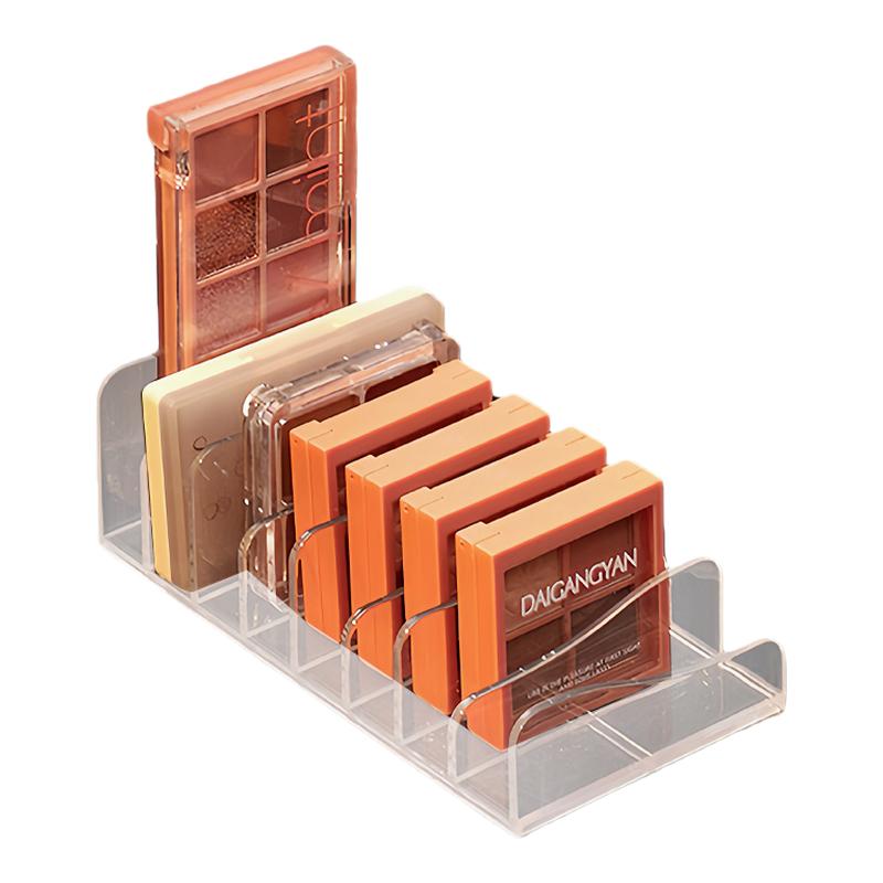 眼影收纳盒透明亚克力化妆品桌面梳妆台分格盒唇釉口红置物架子