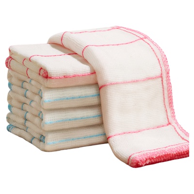 博生洗碗布抹布不沾油厨房专用清洁吸水不掉毛家用保洁全棉刷碗巾