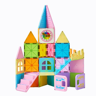 日本People磁力片儿童益智男女孩智力动脑启蒙拼装积木磁铁玩具