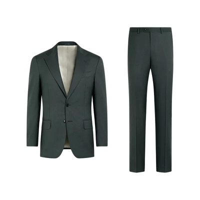 Suitsupply深绿色羊毛西装套装