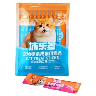 沛乐多宠物零食猫条成猫慕斯质地补水组合装15g*40支