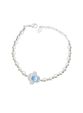 PARANOIDPUPPY女雪花海蓝宝手链