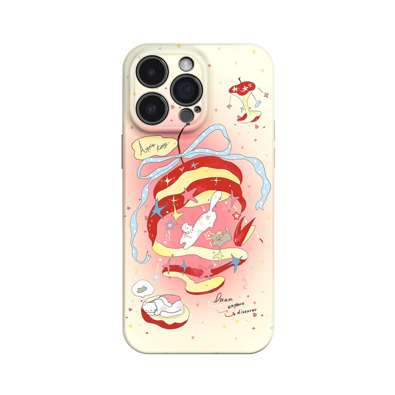 苹果游乐场~可爱少女艺术ins适用iPhone16/15pro手机壳华为mate70小米14小众vivoS19软iqooneo10苹果14findx8