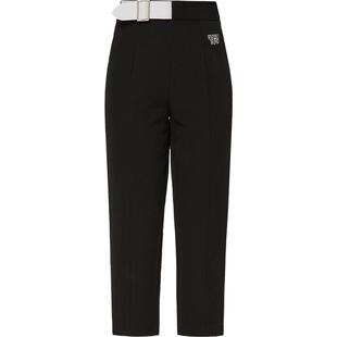 EVISU KURO 女士海鸥标语刺绣八分裤休闲裤子2ESGNW1PT283ST