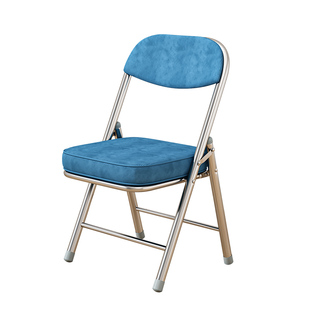 折叠椅子复古灯芯绒靠背椅家用餐椅阳台椅子网红拍照椅办公会议椅