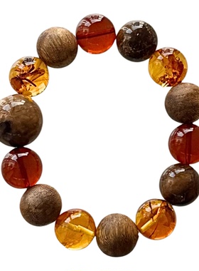 天然美拉德琥珀血珀手串