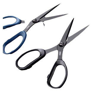 得力剪刀家用不锈钢办公黑刃锋利手工剪纸裁缝小号文具儿童专用特氟龙拆快递安全美工大号学生用不粘胶工业用