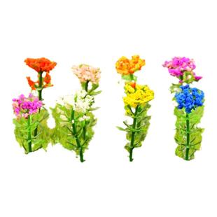 迷你仿真花绿植微景观花丛花簇植被沙盘造景室外装饰品diy摆件