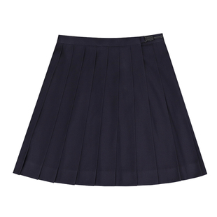 樱花家族JK制服百褶裙 多色纯色裙秋冬款 绀色黑色日系学院风女