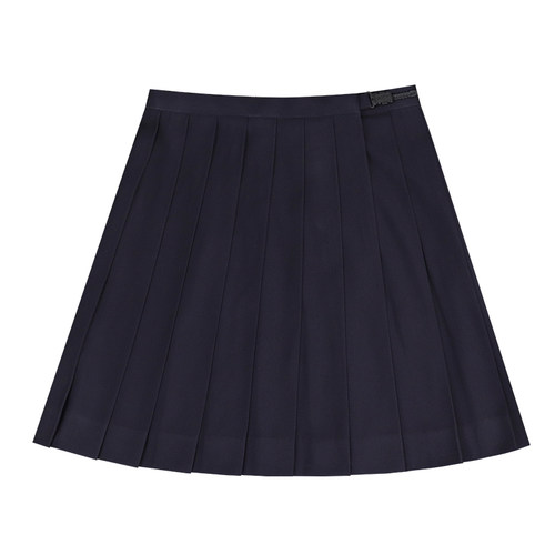 樱花家族JK制服百褶裙 多色纯色裙 绀色黑色日系学院风长短裙女夏