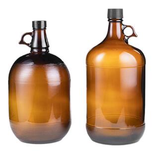 精致棕色大容量玻璃酒瓶白酒瓶空瓶药酒酵素瓶食品级密封自酿酒坛