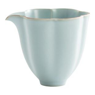 汝窑梅花公道杯陶瓷手工单个天青汝瓷分茶器功夫茶海大号开片茶海