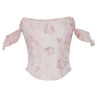 【孟子义同款】易碎商店·粉雾迷情海岛度假风立体花吊带半裙套装