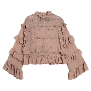 利达 NEW DADADA 【钻钻粉纱】2026新款衬衫女高级感轻奢减龄洋气