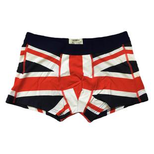 新款男士内裤希宾seobean居家舒适英国国旗平角内裤纯棉短裤包邮