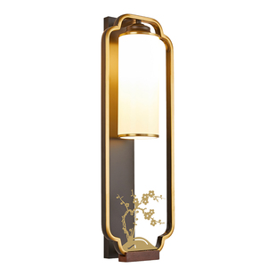 壁灯铁艺新中式壁灯客厅电视背景墙灯饭店中国风装饰禅意卧室壁灯