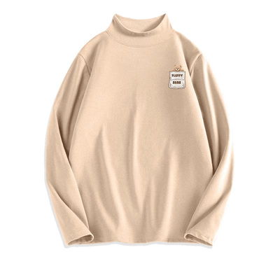 回力加绒加厚半高领保暖打底衫