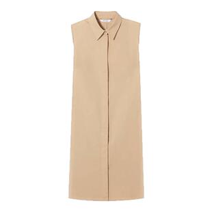 【25高智衣橱】朗姿无袖短款衬衫连衣裙女通勤2025年夏季新款