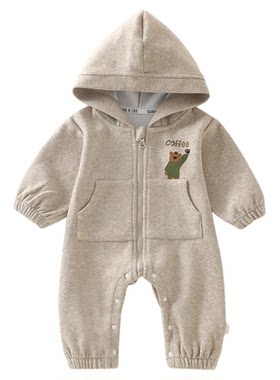 婴儿衣服秋装连体衣男宝宝春秋外出服小月龄婴幼儿外套爬爬服秋款