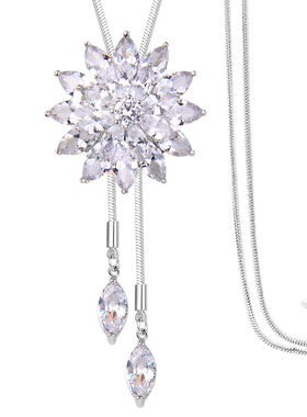 馨语高档莲花长款女百搭简约项链